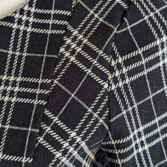 Talbots Stripe Long Sleeve Glen Check Plaid Top sz Medium - Picture 3 of 5